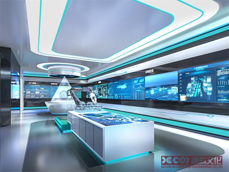 科技展廳裝修中如何運用電子墻紙和可變光源？